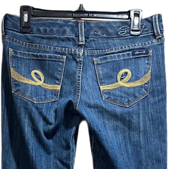 Y2K Seven7 JEANS, Low rise Boot Cut, medium Wash, Size 28 - Picture 2 of 12